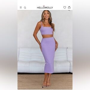 Hello Molly Lilac Pencil Skirt
